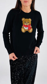 Pull patch orsetto sciarpa Vic.