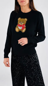 Pull patch orsetto sciarpa Vic.