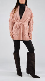 Cardigan traforo+frange You