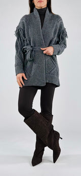 Cardigan traforo+frange You