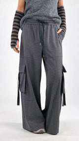 Pantalone cargo flanella T.