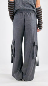 Pantalone cargo flanella T.