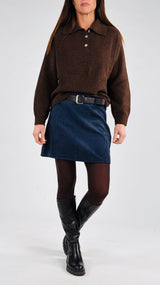 Mini velluto cintura H.