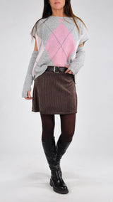 Mini velluto cintura H.