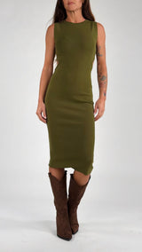 Abito cut out viscosa K.