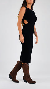 Abito cut out viscosa K.