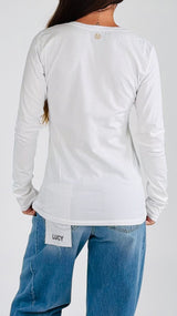 T-shirt scollo V m/l cotone H.