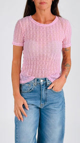 T-shirt m/m pizzo stretch You