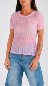 T-shirt m/m pizzo stretch You