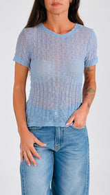 T-shirt m/m pizzo stretch You