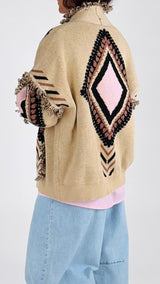 Cardigan jacquard losanga T.