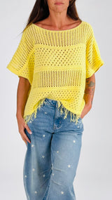 Maglia poncho punzonata