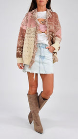 Cardigan frange cachemire K.