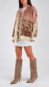 Cardigan frange cachemire K.