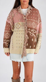 Cardigan frange cachemire K.