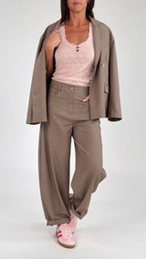 Pantalone baloon fiammato T.