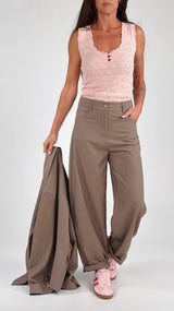 Pantalone baloon fiammato T.
