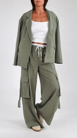 Pantalone cargo fiammato T.