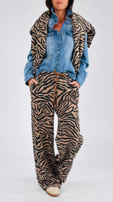 Pantalone felpa zebra T.