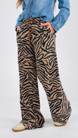Pantalone felpa zebra T.
