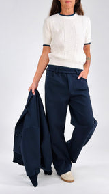 Pantalone barrel felpa soft T.