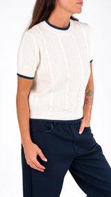 Pull m/m trecce bordino T.