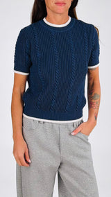 Pull m/m trecce bordino T.