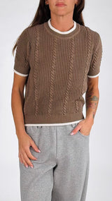 Pull m/m trecce bordino T.