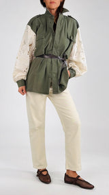 Camicia vintage manica ricamata T.