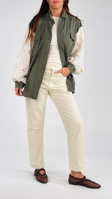 Camicia vintage manica ricamata T.