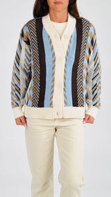 Cardigan jacquard zig zag H.