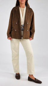 Giacca ecocamoscio accoppiato T.