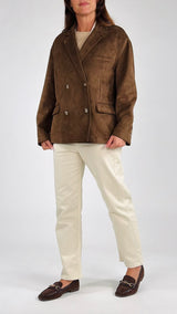 Giacca ecocamoscio accoppiato T.