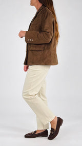 Giacca ecocamoscio accoppiato T.