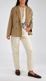 Giacca ecocamoscio accoppiato T.