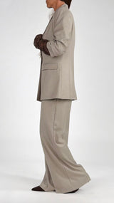 Giacca gessata manica pizzo H.