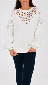 Felpa crochet rosoni T.