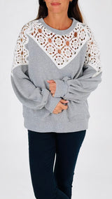 Felpa crochet rosoni T.