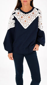 Felpa crochet rosoni T.