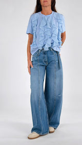 T-shirt rouches georgette You