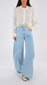 Camicia coreana organza pizzo H.