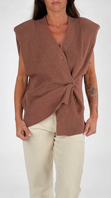 Gilet spallina bottone laterale H.