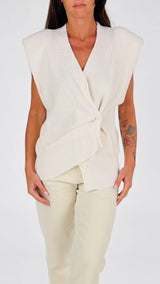 Gilet spallina bottone laterale H.