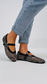 Maryjane traforata borchie