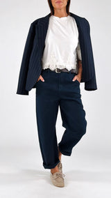 Pantalone drill baloon cintura H.