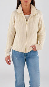 Cardigan cotone zip H.
