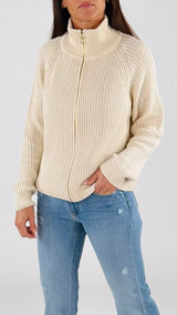 Cardigan cotone zip H.