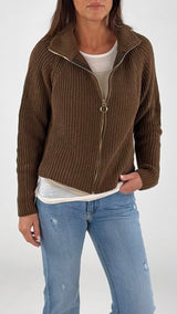 Cardigan cotone zip H.