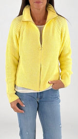 Cardigan cotone zip H.