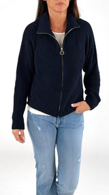 Cardigan cotone zip H.